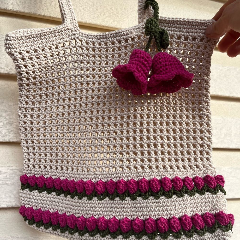 Brand new, handmade woven bag from Thailand, unique, multifunctional, 12x13 in